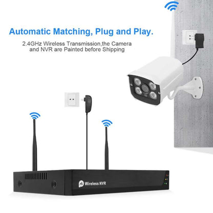 QS200-4 2.0MP 1080P HD เครื่องบันทึกวิดีโอเครือข่ายชุดกล้องไร้สาย