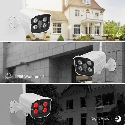 QS200-4 2.0MP 1080P HD เครื่องบันทึกวิดีโอเครือข่ายชุดกล้องไร้สาย
