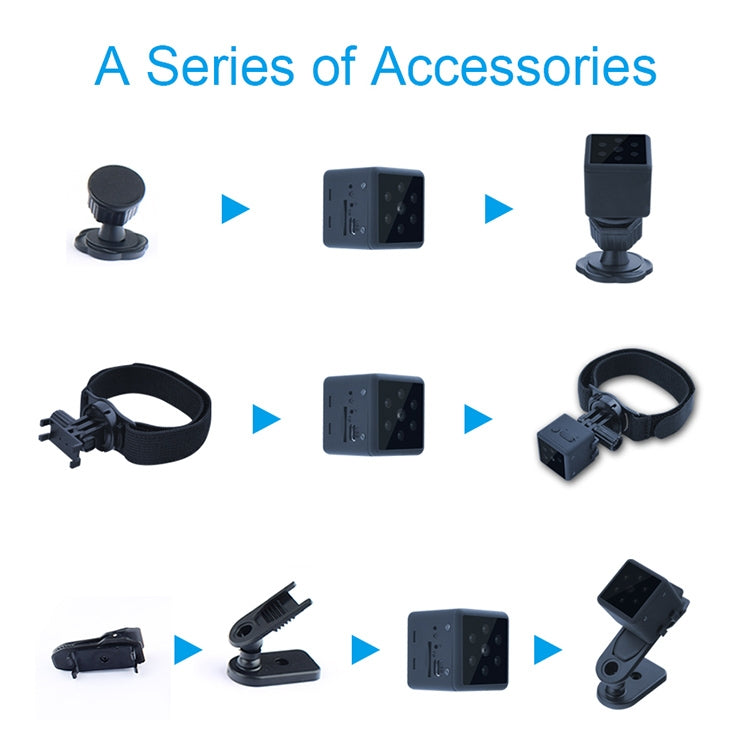 MD25 1080P กล้องสมาร์ท HD ที่สวมใส่ได้กล้องกีฬาไร้สายรองรับการมองเห็นกลางคืนอินฟราเรด / การตรวจจับการเคลื่อนไหว / การ์ด TF, MD25