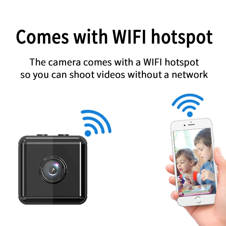 X6D HD 1080P Wireless Home Mini กล้องเฝ้าระวัง, รองรับอินฟราเรด Night Vision & Motion Detection & TF Card, 1080P
