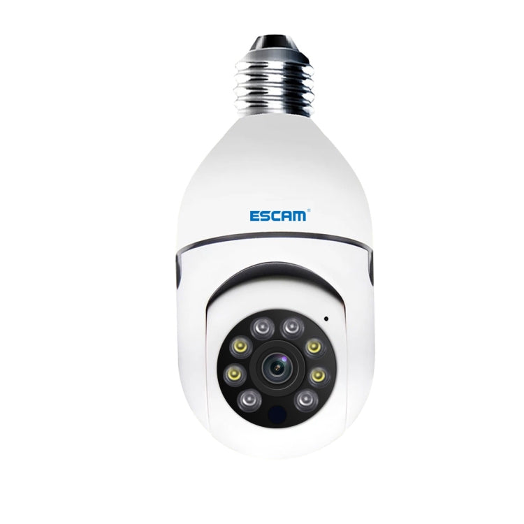 ESCAM PT208 1080P HD กล้องหลอดไฟ WiFi, รองรับการตรวจจับการเคลื่อนไหว, เสียงสองทาง, การมองเห็นตอนกลางคืน, การ์ด TF, ESCAM PT208