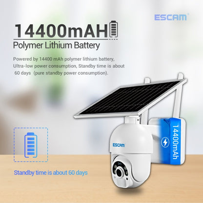 กล้อง IP แผงโซลาร์เซลล์ ESCAM QF250 HD 1080P WiFi รองรับการตรวจจับการเคลื่อนไหว / การมองเห็นตอนกลางคืน / การ์ด TF / เสียงสองทาง, QF250