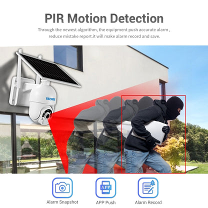 กล้อง IP แผงโซลาร์เซลล์ ESCAM QF250 HD 1080P WiFi รองรับการตรวจจับการเคลื่อนไหว / การมองเห็นตอนกลางคืน / การ์ด TF / เสียงสองทาง, QF250