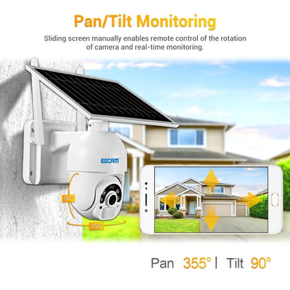 ESCAM QF450 HD 1080P 4G เวอร์ชั่นอเมริกา กล้อง IP พลังงานแสงอาทิตย์พร้อมหน่วยความจำ 64G รองรับเสียงสองทาง & การตรวจจับการเคลื่อนไหว PIR & การมองเห็นตอนกลางคืน & การ์ด TF, with 64G Memory