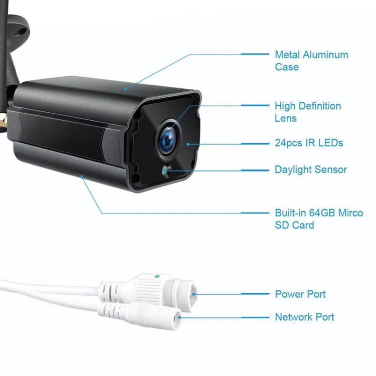 กล้อง IP Anpwoo Paladin 720P HD WiFi รองรับการตรวจจับการเคลื่อนไหวและการมองเห็นกลางคืนแบบอินฟราเรดและการ์ด TF (สูงสุด 64GB), Paladin