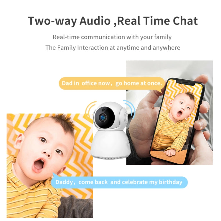 YT24 V380 กล้อง IP แพนเอียง 3.0MP WiFi กล้องรักษาความปลอดภัยอัจฉริยะ รองรับการ์ด TF / เสียงสองทาง / การตรวจจับการเคลื่อนไหว / การมองเห็นตอนกลางคืน, YT24 3.0MP