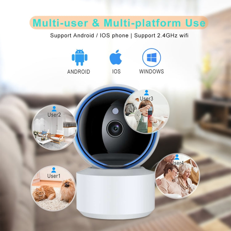 YT50-2 3.0MP 360 หมุนกล้อง IP WiFi กล้องรักษาความปลอดภัยอัจฉริยะรองรับการ์ด TF / เสียงสองทาง / การตรวจจับการเคลื่อนไหว / การมองเห็นตอนกลางคืน, YT50-2