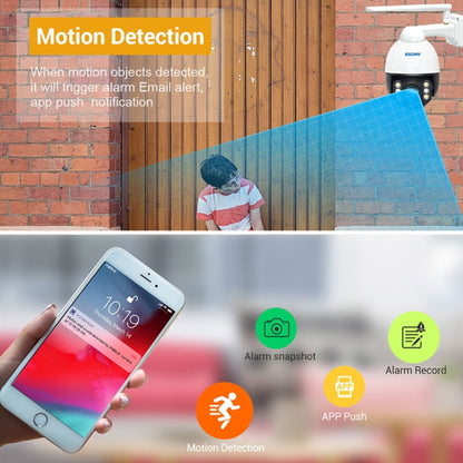 ESCAM Q5068 H.265 5MP Pan / Tilt / 4X ซูม WiFi กล้อง IP กันน้ำ, รองรับ ONVIF Two Way Talk & Night Vision, AU Plug, EU Plug, AU Plug, UK Plug, US Plug