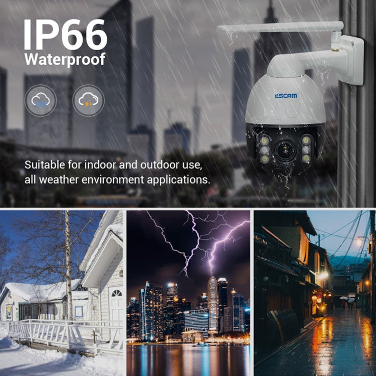 ESCAM Q5068 H.265 5MP Pan / Tilt / 4X ซูม WiFi กล้อง IP กันน้ำ, รองรับ ONVIF Two Way Talk & Night Vision, AU Plug, EU Plug, AU Plug, UK Plug, US Plug