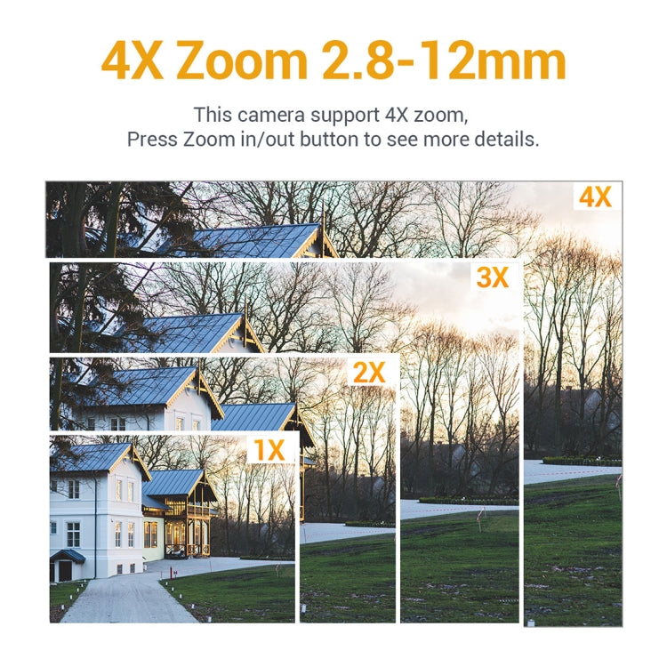 ESCAM Q5068 H.265 5MP Pan / Tilt / 4X ซูม WiFi กล้อง IP กันน้ำ, รองรับ ONVIF Two Way Talk & Night Vision, AU Plug, EU Plug, AU Plug, UK Plug, US Plug