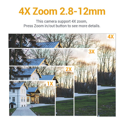 ESCAM Q5068 H.265 5MP Pan / Tilt / 4X ซูม WiFi กล้อง IP กันน้ำ, รองรับ ONVIF Two Way Talk & Night Vision, AU Plug, EU Plug, AU Plug, UK Plug, US Plug