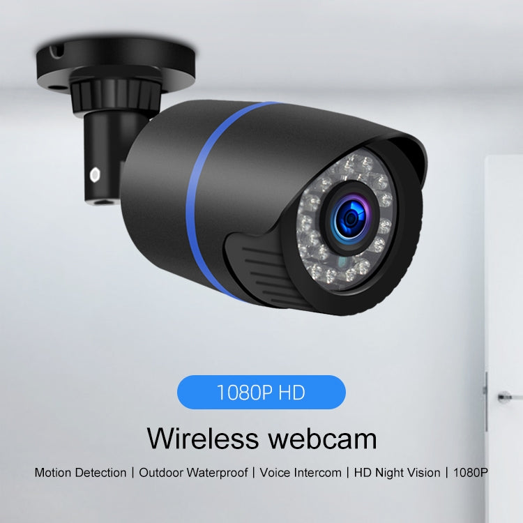 Q4 2.0 ล้านพิกเซล 1080P HD กล้อง IP ไร้สาย, รองรับการตรวจจับการเคลื่อนไหวและเสียงสองทางและอินฟราเรด Night Vision และการ์ด TF, ปลั๊ก US, Q4