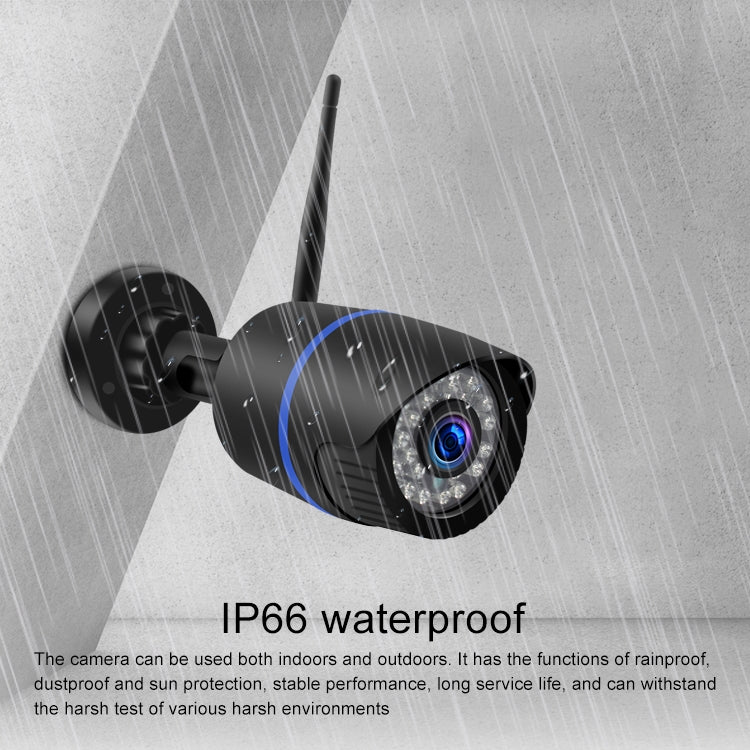 Q4 2.0 ล้านพิกเซล 1080P HD กล้อง IP ไร้สาย, รองรับการตรวจจับการเคลื่อนไหวและเสียงสองทางและอินฟราเรด Night Vision และการ์ด TF, ปลั๊ก US, Q4