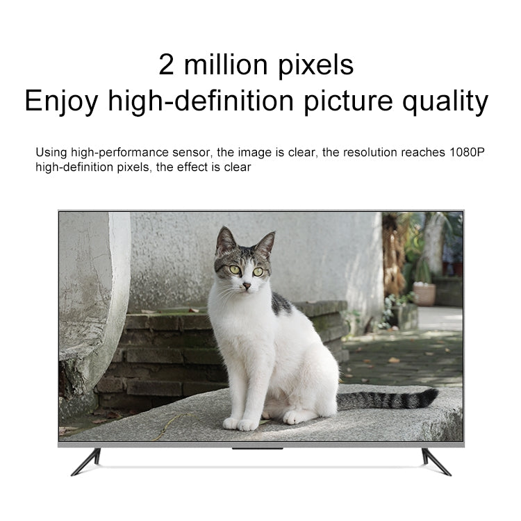 Q4 2.0 ล้านพิกเซล 1080P HD กล้อง IP ไร้สาย, รองรับการตรวจจับการเคลื่อนไหวและเสียงสองทางและอินฟราเรด Night Vision และการ์ด TF, ปลั๊ก US, Q4