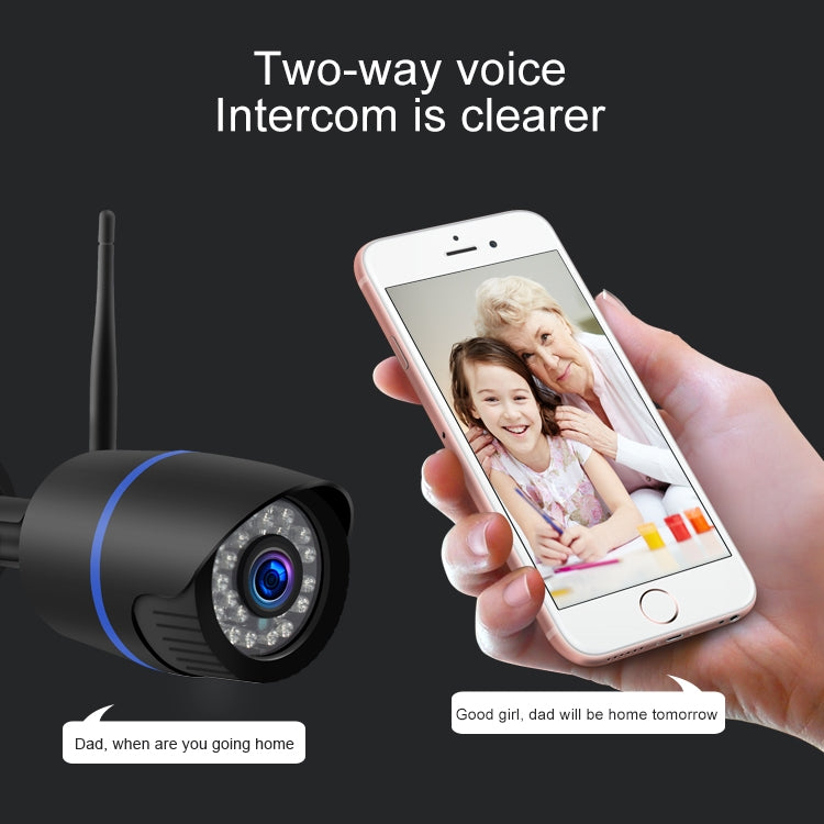 Q4 2.0 ล้านพิกเซล 1080P HD กล้อง IP ไร้สาย, รองรับการตรวจจับการเคลื่อนไหวและเสียงสองทางและอินฟราเรด Night Vision และการ์ด TF, ปลั๊ก US, Q4