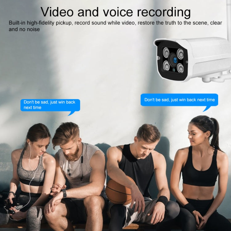 กล้อง IP ไร้สาย Q8 1080P HD รองรับการตรวจจับการเคลื่อนไหวและการมองเห็นกลางคืนแบบอินฟราเรดและการ์ด TF ปลั๊ก AU, Q8