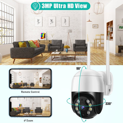 กล้อง IP QX29 3.0MP HD WiFi WiFi รองรับการมองเห็นตอนกลางคืนและการตรวจจับการเคลื่อนไหวและเสียงสองทางและการ์ด TF ปลั๊ก AU, QX29