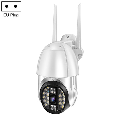 QX33 1080P Panoramic PTZ 360 องศาหมุนกล้อง WIFI รองรับทั้งกลางวันและกลางคืนสีเต็มรูปแบบและเสียงอินเตอร์คอมแบบสองทางและการตรวจจับการเคลื่อนไหวปลุกและการเล่นวิดีโอและการ์ด TF 64GB ปลั๊ก AU, QX33