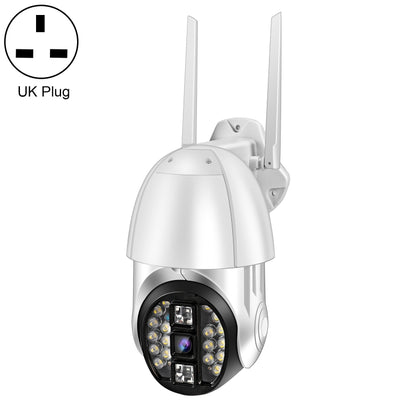 QX33 1080P Panoramic PTZ 360 องศาหมุนกล้อง WIFI รองรับทั้งกลางวันและกลางคืนสีเต็มรูปแบบและเสียงอินเตอร์คอมแบบสองทางและการตรวจจับการเคลื่อนไหวปลุกและการเล่นวิดีโอและการ์ด TF 64GB ปลั๊ก AU, QX33