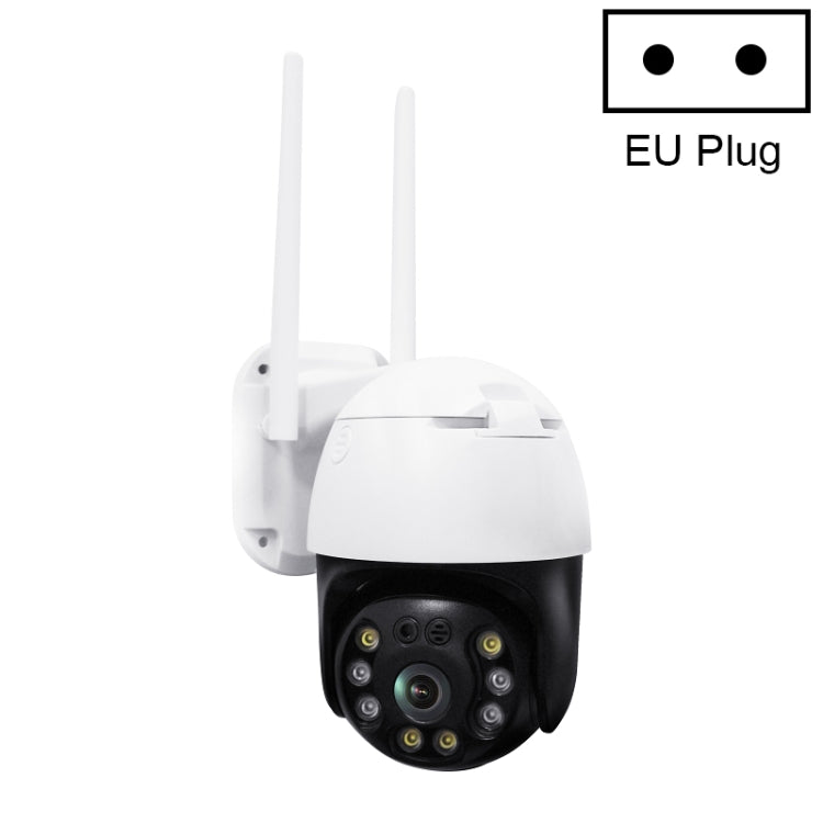 QX36 1080P 3.0MP เลนส์ 3.6 มม. IP65 กันน้ำ PTZ กล้อง 360 องศาหมุน WIFI รองรับทั้งกลางวันและกลางคืนสีเต็มรูปแบบและเสียงอินเตอร์คอมแบบสองทางและการตรวจจับการเคลื่อนไหว Humanoid และการเล่นวิดีโอและการ์ด TF 128GB ปลั๊ก AU, QX36