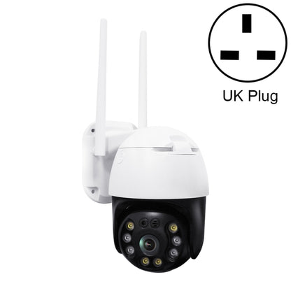 QX36 1080P 3.0MP เลนส์ 3.6 มม. IP65 กันน้ำ PTZ กล้อง 360 องศาหมุน WIFI รองรับทั้งกลางวันและกลางคืนสีเต็มรูปแบบและเสียงอินเตอร์คอมแบบสองทางและการตรวจจับการเคลื่อนไหว Humanoid และการเล่นวิดีโอและการ์ด TF 128GB ปลั๊ก AU, QX36