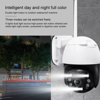 QX36 1080P 3.0MP เลนส์ 3.6 มม. IP65 กันน้ำ PTZ กล้อง 360 องศาหมุน WIFI รองรับทั้งกลางวันและกลางคืนสีเต็มรูปแบบและเสียงอินเตอร์คอมแบบสองทางและการตรวจจับการเคลื่อนไหว Humanoid และการเล่นวิดีโอและการ์ด TF 128GB ปลั๊ก AU, QX36