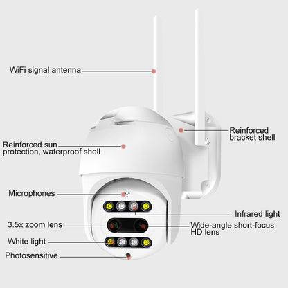 กล้อง IP ไร้สาย QX48 Pixels 1080P HD รองรับการตรวจจับการเคลื่อนไหว & การมองเห็นกลางคืนแบบอินฟราเรด & การ์ด TF, QX48