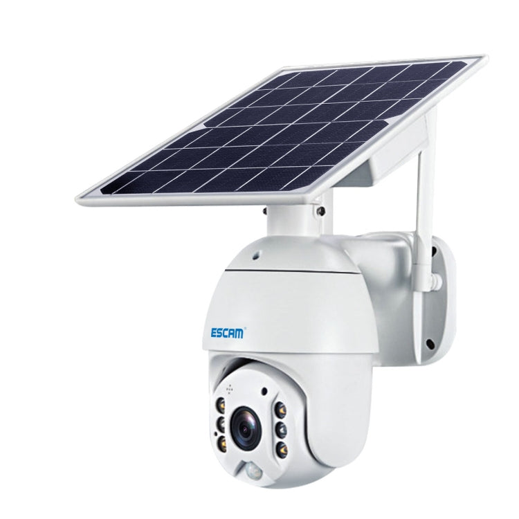ESCAM QF480 รุ่น EU HD 1080P IP66 กันน้ำ 4G แผงโซลาร์เซลล์ PT กล้อง IP พร้อมแบตเตอรี่ รองรับการมองเห็นตอนกลางคืน / การตรวจจับการเคลื่อนไหว / การ์ด TF / เสียงสองทาง, with Battery(EU Version)