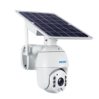 ESCAM QF480 รุ่น EU HD 1080P IP66 กันน้ำ 4G แผงโซลาร์เซลล์ PT กล้อง IP พร้อมแบตเตอรี่ รองรับการมองเห็นตอนกลางคืน / การตรวจจับการเคลื่อนไหว / การ์ด TF / เสียงสองทาง, with Battery(EU Version)