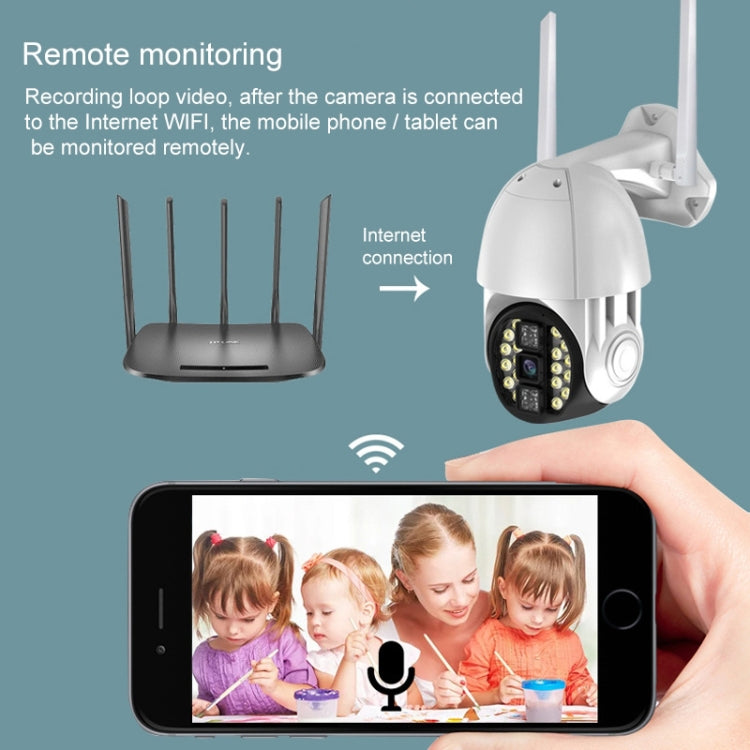 โทรศัพท์มือถือกลางแจ้ง Q20 หมุนกล้อง HD WiFi ไร้สายจากระยะไกลรองรับสามโหมดของการมองเห็นตอนกลางคืนและการตรวจจับการเคลื่อนไหววิดีโอ / สัญญาณเตือนและการบันทึกปลั๊กสหราชอาณาจักร, Q20