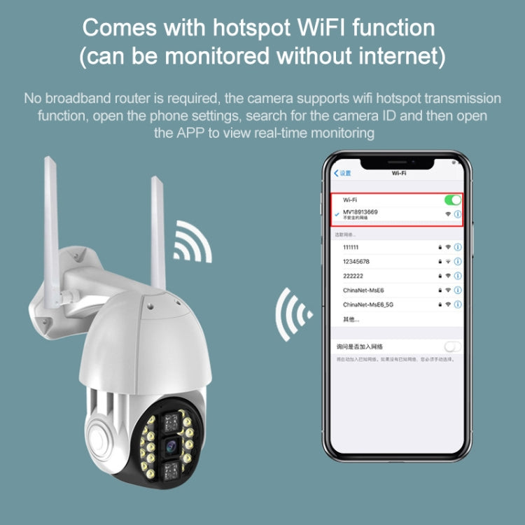โทรศัพท์มือถือกลางแจ้ง Q20 หมุนกล้อง HD WiFi ไร้สายจากระยะไกลรองรับสามโหมดของการมองเห็นตอนกลางคืนและการตรวจจับการเคลื่อนไหววิดีโอ / สัญญาณเตือนและการบันทึกปลั๊กสหราชอาณาจักร, Q20