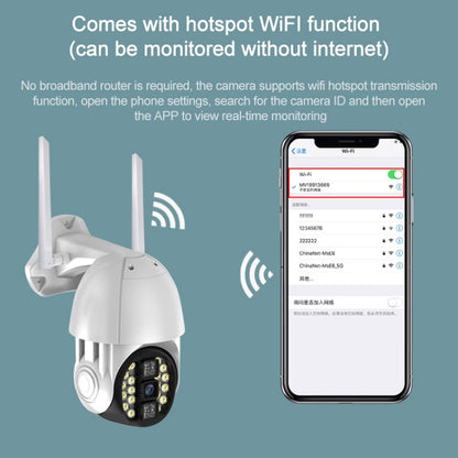 โทรศัพท์มือถือกลางแจ้ง Q20 หมุนกล้อง HD WiFi ไร้สายจากระยะไกลรองรับสามโหมดของการมองเห็นตอนกลางคืนและการตรวจจับการเคลื่อนไหววิดีโอ / สัญญาณเตือนและการบันทึกปลั๊กสหราชอาณาจักร, Q20