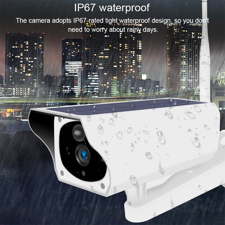 T1-2 2 ล้านพิกเซล WiFi เวอร์ชัน IP67 กันน้ำพลังงานแสงอาทิตย์ HD Monitor กล้องไม่มีแบตเตอรี่และหน่วยความจำ, รองรับอินฟราเรด Night Vision & Motion Detection / Alarm & Voice Intercom และการเฝ้าระวังมือถือ, WiFi Version