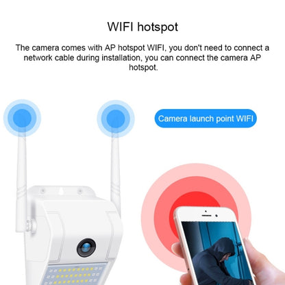 DP11 2 ล้านพิกเซล IP66 โคมไฟติดผนังกันน้ำกล้อง IP ไร้สายรองรับการมองเห็นได้หลายคืนและโทรศัพท์มือถือการตรวจสอบระยะไกลและเสียงอินเตอร์คอมและการตรวจจับการเคลื่อนไหว / สัญญาณเตือนและการ์ดหน่วยความจำ 128GB, DP11