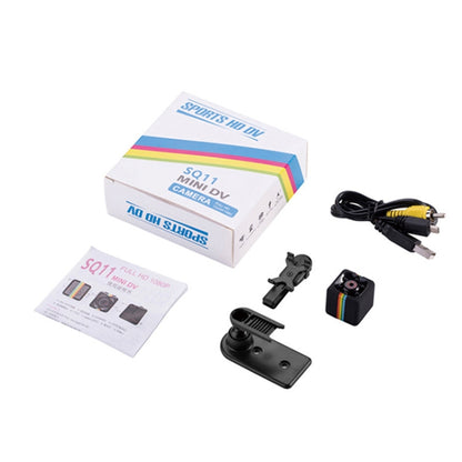 SQ11 Mini DV HD 1080P 6 LEDs กล้องบันทึกกีฬาพร้อมตัวยึดรองรับการตรวจจับจอภาพและ IR Night Vision และการ์ด TF, SQ11 1080P 6 LEDs Black, SQ11 1080P 6 LEDs Blue, SQ11 1080P 6 LEDs Red