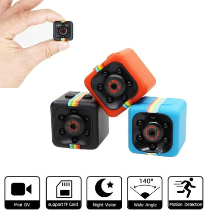 SQ11 Mini DV HD 480P 6 LEDs กล้องบันทึกกีฬาพร้อมตัวยึดรองรับการตรวจจับจอภาพและ IR Night Vision และการ์ด TF, SQ11 480P 6 LEDs Black, SQ11 480P 6 LEDs Blue, SQ11 480P 6 LEDs Red