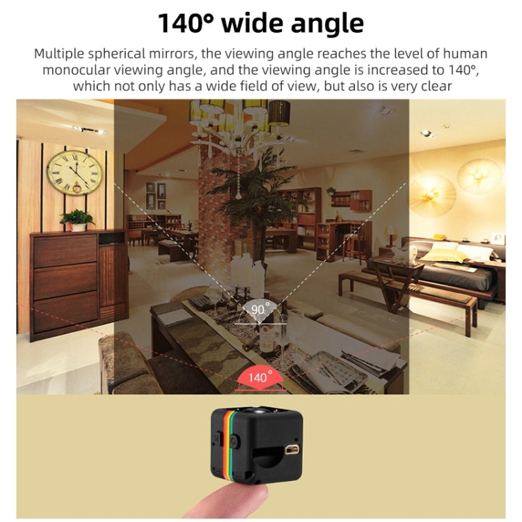 SQ11 Mini DV HD 480P 6 LEDs กล้องบันทึกกีฬาพร้อมตัวยึดรองรับการตรวจจับจอภาพและ IR Night Vision และการ์ด TF, SQ11 480P 6 LEDs Black, SQ11 480P 6 LEDs Blue, SQ11 480P 6 LEDs Red