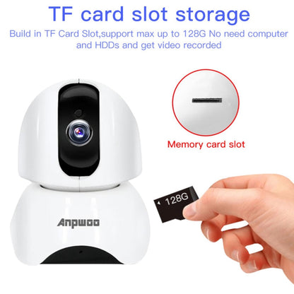 Anpwoo-YT003 2.0 Mega 3.6 มม. เลนส์มุมกว้าง 1080P กล้องสมาร์ท WIFI Monitor, รองรับ Night Vision และที่เก็บข้อมูลการขยายการ์ด TF, ปลั๊ก EU, YT003