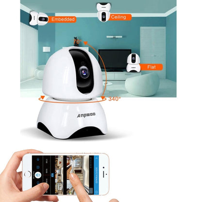 Anpwoo-YT003 2.0 Mega 3.6 มม. เลนส์มุมกว้าง 1080P กล้องสมาร์ท WIFI Monitor, รองรับ Night Vision และที่เก็บข้อมูลการขยายการ์ด TF, ปลั๊ก EU, YT003