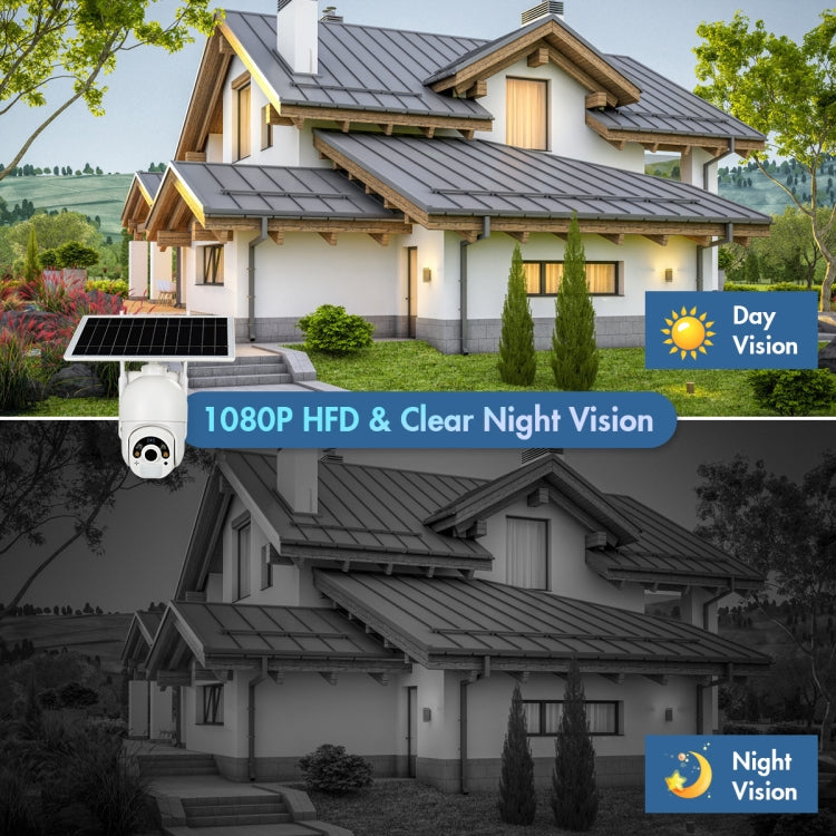 T22 1080P Full HD พลังงานแสงอาทิตย์ 4G เครือข่ายกล้องเวอร์ชัน EU, รองรับสัญญาณเตือน PIR, Night Vision, เสียงสองทาง, การ์ด TF, 4G (EU Version), 4G (US Version)