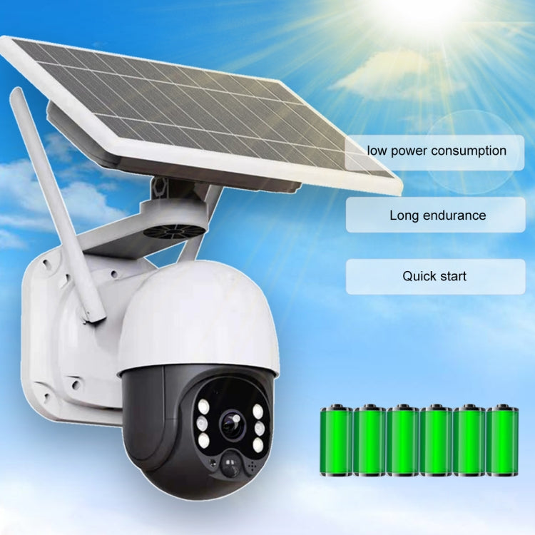T23 2288 x 1288P กล้อง WiFi พลังงานแสงอาทิตย์ Full HD, รองรับสัญญาณเตือน PIR, การมองเห็นตอนกลางคืน, เสียงสองทาง, การ์ด TF, ไม่รวมแบตเตอรี่, Not Include Battery