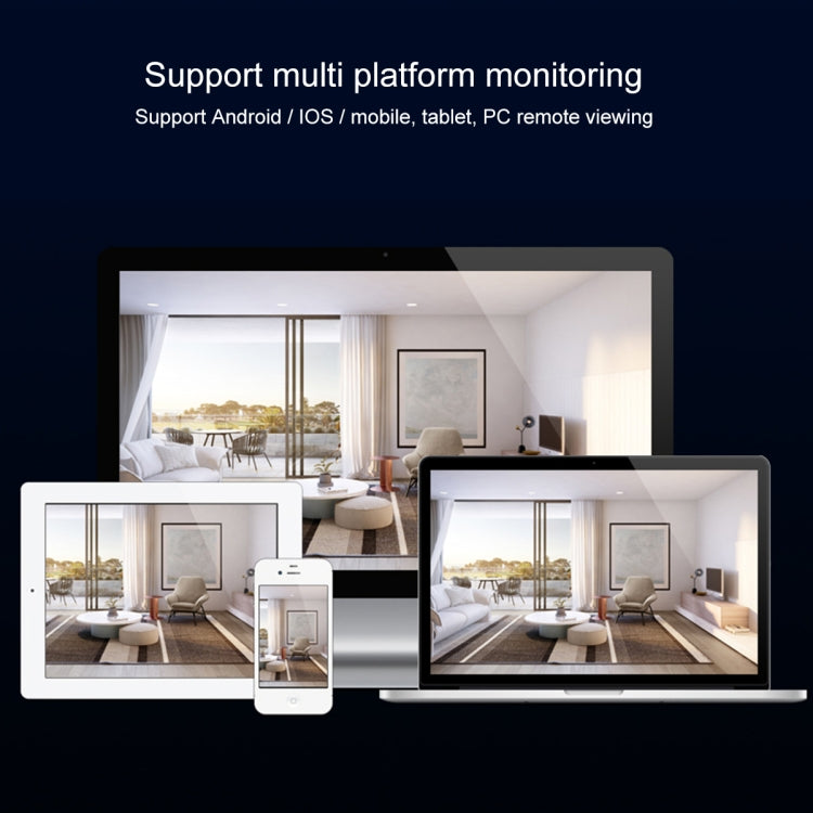 T23 2288 x 1288P กล้อง WiFi พลังงานแสงอาทิตย์ Full HD, รองรับสัญญาณเตือน PIR, การมองเห็นตอนกลางคืน, เสียงสองทาง, การ์ด TF, ไม่รวมแบตเตอรี่, Not Include Battery