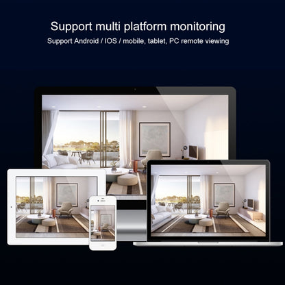 T23 2288 x 1288P กล้อง WiFi พลังงานแสงอาทิตย์ Full HD, รองรับสัญญาณเตือน PIR, การมองเห็นตอนกลางคืน, เสียงสองทาง, การ์ด TF, ไม่รวมแบตเตอรี่, Not Include Battery