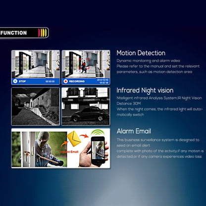 A8B3 / ชุด 8CH 1080N ระบบบันทึกภาพการเฝ้าระวังและกล้องกระสุน HD 720P 1.0MP HD รองรับการมองเห็นกลางคืนแบบอินฟราเรดและ P2P และจอภาพระยะไกลของโทรศัพท์, A8B3 / Kit 8CH White
