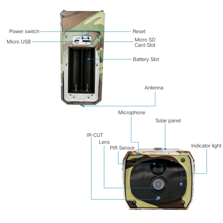 VESAFE VS-Y4 รูปแบบใบเมเปิ้ล 1080P HD แบตเตอรี่กล้อง IP พลังงานแสงอาทิตย์ WiFi รองรับการตรวจจับการเคลื่อนไหว PIR และอินฟราเรด Night Vision และการ์ด TF (สูงสุด 64GB), VS-Y4 Maple Leaf