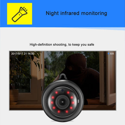 Anpwoo MN001 3518Ev200 กล้อง IP Mini HD WiFi 1.0 MP พร้อมไฟ LED อินฟราเรด 6 ชิ้นรองรับการตรวจจับการเคลื่อนไหวและการมองเห็นตอนกลางคืนและการ์ด TF (สูงสุด 64GB), MN001