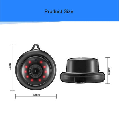 Anpwoo MN001 3518Ev200 กล้อง IP Mini HD WiFi 1.0 MP พร้อมไฟ LED อินฟราเรด 6 ชิ้นรองรับการตรวจจับการเคลื่อนไหวและการมองเห็นตอนกลางคืนและการ์ด TF (สูงสุด 64GB), MN001