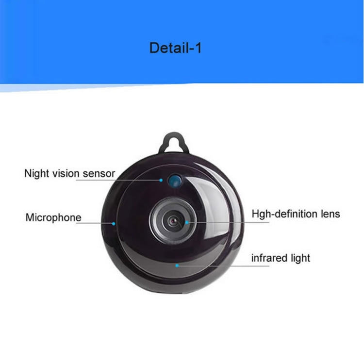 Anpwoo MN001 3518Ev200 กล้อง IP Mini HD WiFi 1.0 MP พร้อมไฟ LED อินฟราเรด 6 ชิ้นรองรับการตรวจจับการเคลื่อนไหวและการมองเห็นตอนกลางคืนและการ์ด TF (สูงสุด 64GB), MN001