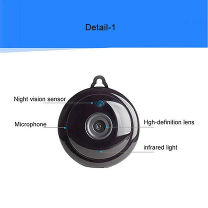 Anpwoo MN001 3518Ev200 กล้อง IP Mini HD WiFi 1.0 MP พร้อมไฟ LED อินฟราเรด 6 ชิ้นรองรับการตรวจจับการเคลื่อนไหวและการมองเห็นตอนกลางคืนและการ์ด TF (สูงสุด 64GB), MN001