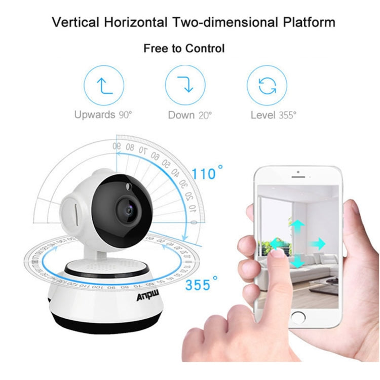 กล้อง IP Anpwoo YT001 720P HD WiFi พร้อมไฟ LED อินฟราเรด 6 ชิ้นรองรับการตรวจจับการเคลื่อนไหวและการมองเห็นตอนกลางคืนและการ์ด TF (สูงสุด 64GB), YT001